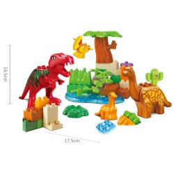 JUN DA LONG TOYS JDLT 5071A Xếp hình kiểu    Jungle Of Dinosaurs Khu Rừng Bí Ẩn Của Khủng Long 43 khối