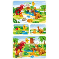 JUN DA LONG TOYS JDLT 5071A Xếp hình kiểu    Jungle Of Dinosaurs Khu Rừng Bí Ẩn Của Khủng Long 43 khối