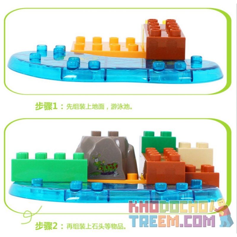 JUN DA LONG TOYS JDLT 5071A Xếp hình kiểu    Jungle Of Dinosaurs Khu Rừng Bí Ẩn Của Khủng Long 43 khối