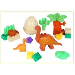 JUN DA LONG TOYS JDLT 5075A Xếp hình kiểu    Family Of Moabosaurus Utahensis Gia Đình Khủng Long Cổ Dài 20 khối