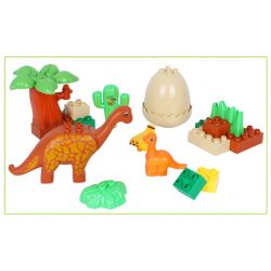 JUN DA LONG TOYS JDLT 5075A Xếp hình kiểu    Family Of Moabosaurus Utahensis Gia Đình Khủng Long Cổ Dài 20 khối