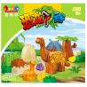 JUN DA LONG TOYS JDLT 5075A Xếp hình kiểu    Family Of Moabosaurus Utahensis Gia Đình Khủng Long Cổ Dài 20 khối