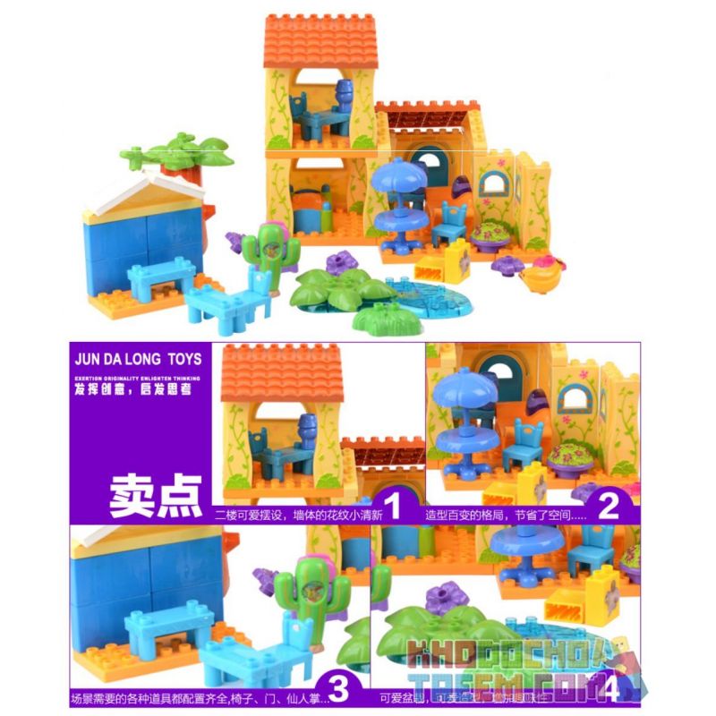 JUN DA LONG TOYS JDLT 5039A Xếp hình kiểu    Amazing House Ngôi Nhà Lý Tưởng 68 khối