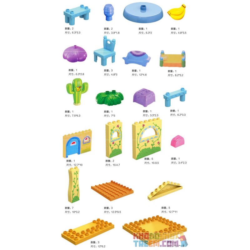 JUN DA LONG TOYS JDLT 5039A Xếp hình kiểu    Amazing House Ngôi Nhà Lý Tưởng 68 khối