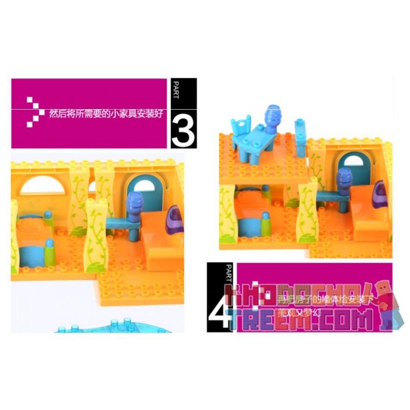 JUN DA LONG TOYS JDLT 5039A Xếp hình kiểu    Amazing House Ngôi Nhà Lý Tưởng 68 khối