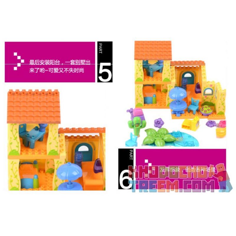 JUN DA LONG TOYS JDLT 5039A Xếp hình kiểu    Amazing House Ngôi Nhà Lý Tưởng 68 khối