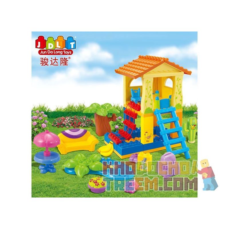 JUN DA LONG TOYS JDLT 5040A Xếp hình kiểu    Outdoor Swimming Pool Bể Bơi Của Bé 56 khối