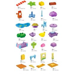 JUN DA LONG TOYS JDLT 5040A Xếp hình kiểu    Outdoor Swimming Pool Bể Bơi Của Bé 56 khối