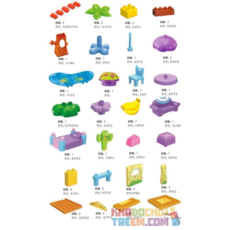 JUN DA LONG TOYS JDLT 5040A Xếp hình kiểu    Outdoor Swimming Pool Bể Bơi Của Bé 56 khối