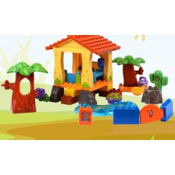 JUN DA LONG TOYS JDLT 5041A Xếp hình kiểu    Open Air Swimming Pool Bữa Tiệc Ngoài Bể Bơi 39 khối