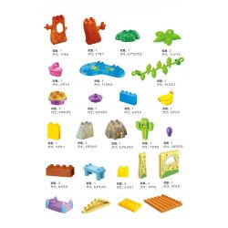 JUN DA LONG TOYS JDLT 5041A Xếp hình kiểu    Open Air Swimming Pool Bữa Tiệc Ngoài Bể Bơi 39 khối