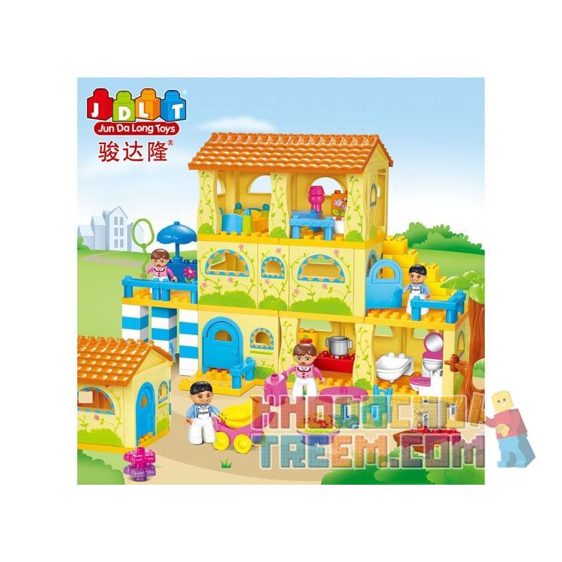JUN DA LONG TOYS JDLT 5042A Xếp hình kiểu    Sweet Home Tòa Nhà Của Bé 143 khối