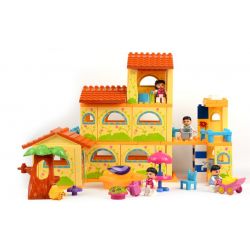JUN DA LONG TOYS JDLT 5042A Xếp hình kiểu    Sweet Home Tòa Nhà Của Bé 143 khối