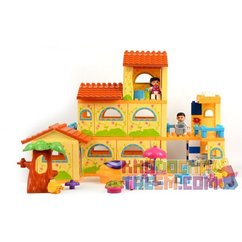 JUN DA LONG TOYS JDLT 5042A Xếp hình kiểu    Sweet Home Tòa Nhà Của Bé 143 khối