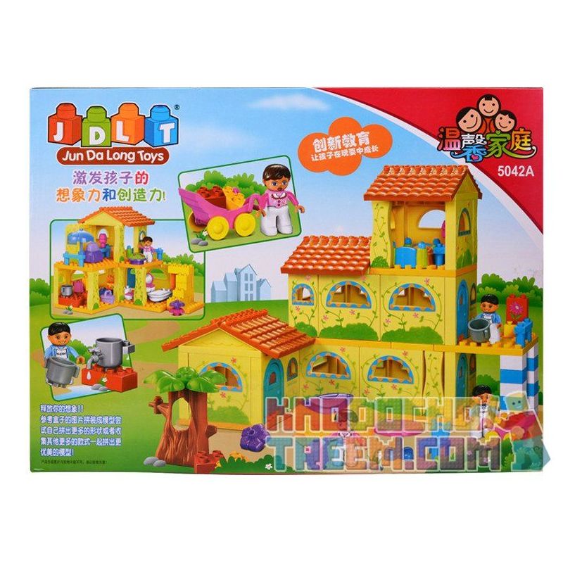 JUN DA LONG TOYS JDLT 5042A Xếp hình kiểu    Sweet Home Tòa Nhà Của Bé 143 khối