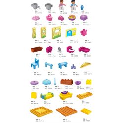 JUN DA LONG TOYS JDLT 5045A Xếp hình kiểu    Our Little House Ngôi Nhà Vui Vẻ Của Bé 85 khối