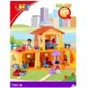 JUN DA LONG TOYS JDLT 5046A Xếp hình kiểu    Our Little House Một Ngày Của Bé Và Bạn Trong Ngôi Nhà Nhỏ 76 khối