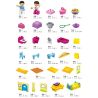 JUN DA LONG TOYS JDLT 5048A Xếp hình kiểu    House Of Kids Ngôi Nhà Nhỏ Của Bé 52 khối