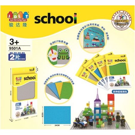 JUN DA LONG TOYS JDLT 9501A Xếp hình kiểu    Buildings' Foundation Nền Xây Dựng Các Tòa Nhà 2 khối
