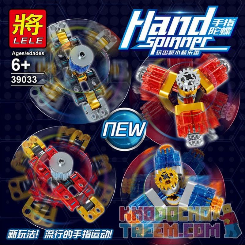 LELE 39033 Xếp hình kiểu Lego TECHNIC Hand Spinner Finger Gyro 4 Con Quay Hand Spinner 