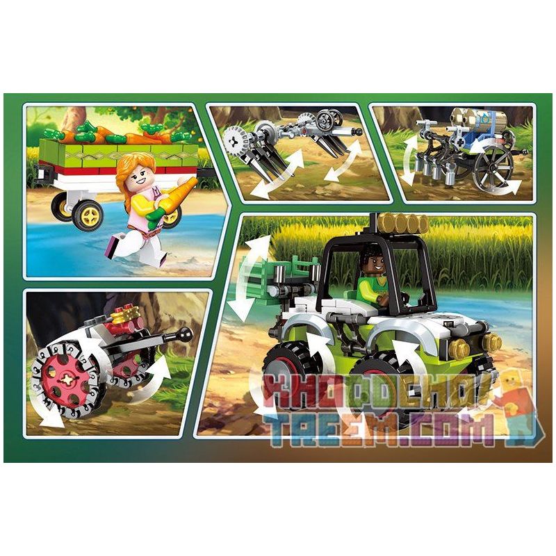 PanlosBrick 662006A Panlos Brick 662006A non  TRẢI NGHIỆM THÚ VỊ CỦA BÉ Ở NÔNG TRẠI bộ đồ chơi xếp lắp ráp ghép mô hình City Thành Phố 406 khối