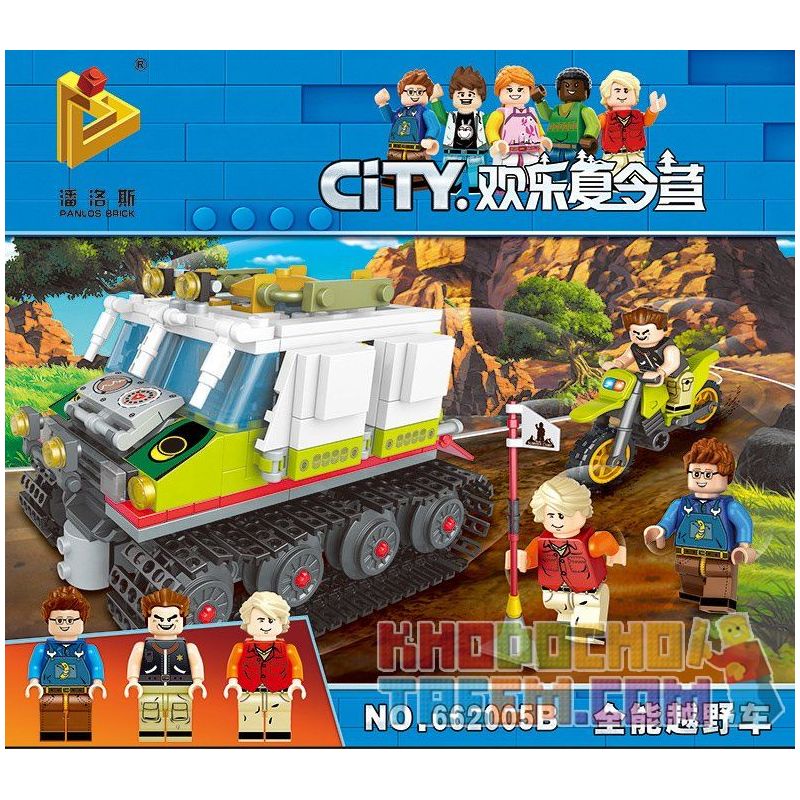 PanlosBrick 662005B Panlos Brick 662005B Xếp hình kiểu Lego City City Happy Summer Camp Almighty Off-road Vehicle Xe Tăng Vượt Đ