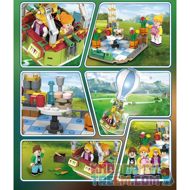 PanlosBrick 662005A Panlos Brick 662005A non  LỄ HỘI KHINH KHÍ CẦU bộ đồ chơi xếp lắp ráp ghép mô hình City Thành Phố 336 khối