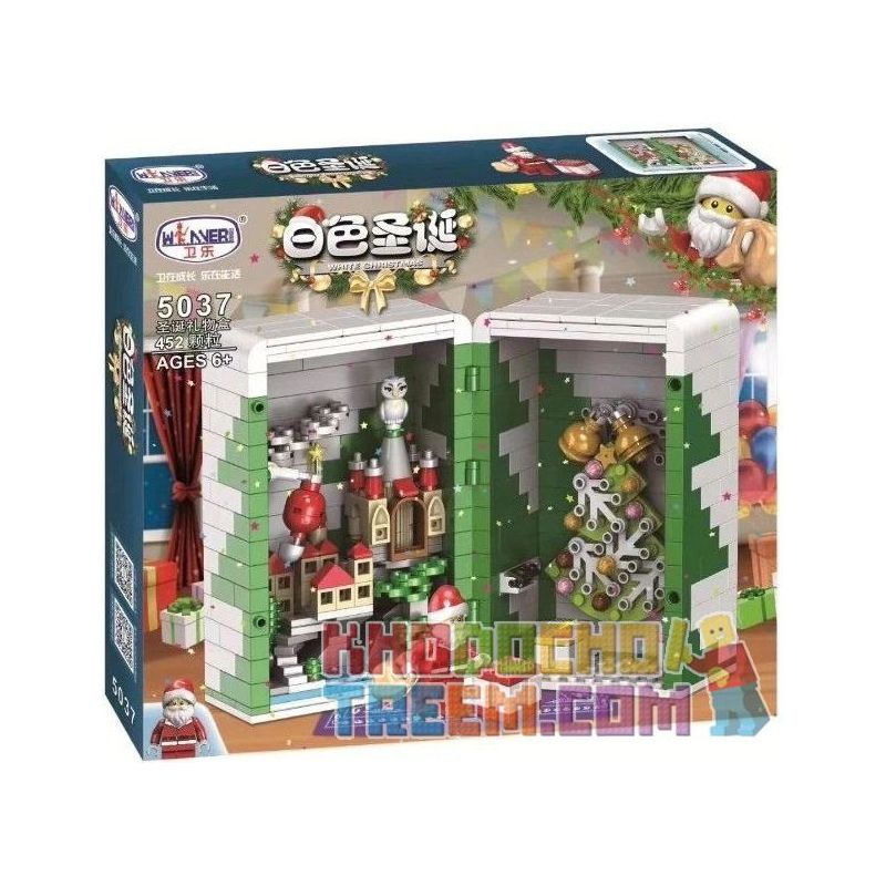 Winner 5037 Xếp hình kiểu Lego SEASONAL White Christmas Christmas Gift Box Hộp Quà Giáng Sinh 452 khối
