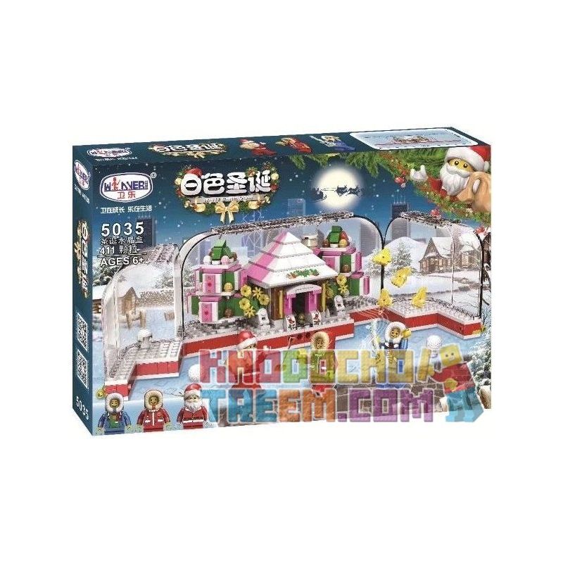 Winner 5035 Xếp hình kiểu Lego SEASONAL White Christmas Christmas Crystal Case Hộp Pha Lê Giáng Sinh 411 khối