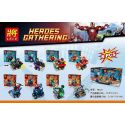 LELE 79331 79331-5 Xếp hình kiểu Lego MARVEL SUPER HEROES Mighty Micros Batman Vs. Catwoman 8 Siêu Anh Hùng Và Phương Tiện gồm 2 hộp nhỏ 352 khối
