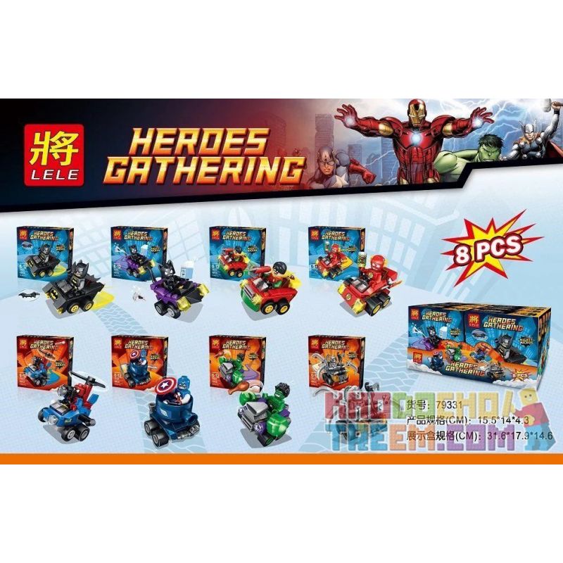 LELE 79331 79331-5 Xếp hình kiểu Lego MARVEL SUPER HEROES Mighty Micros  Batman Vs. Catwoman 8 Siêu Anh Hùng Và Phương Tiện giá sốc rẻ nhất