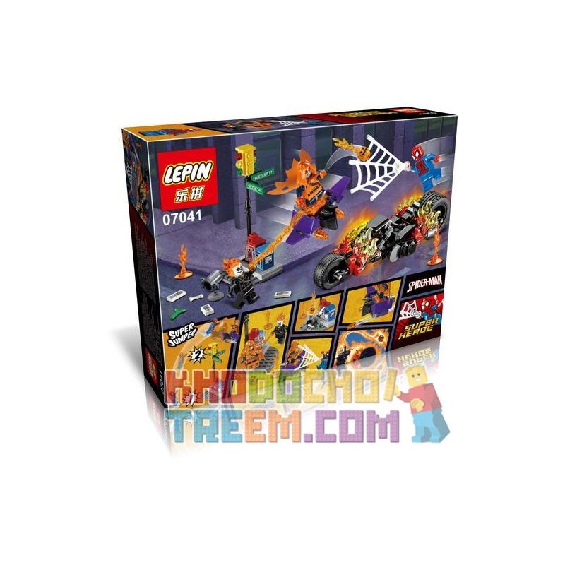 NOT Lego Marvel Super Heroes 76058 Spider-Man Ghost Rider Team-Up  Spider-Man Ghost Rider Assemble , LEPIN 07041 SHENG YUAN SY SY841 Xếp hình  Người Nhện Hợp Sức Ma Tốc Độ giá sốc