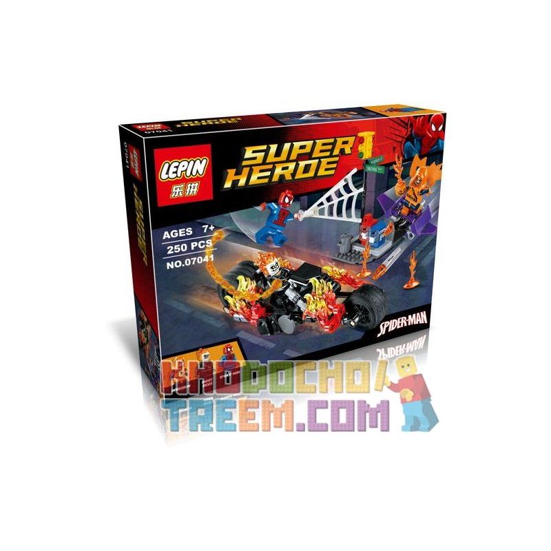 NOT Lego Marvel Super Heroes 76058 Spider-Man Ghost Rider Team-Up  Spider-Man Ghost Rider Assemble , LEPIN 07041 SHENG YUAN SY SY841 Xếp hình  Người Nhện Hợp Sức Ma Tốc Độ giá sốc