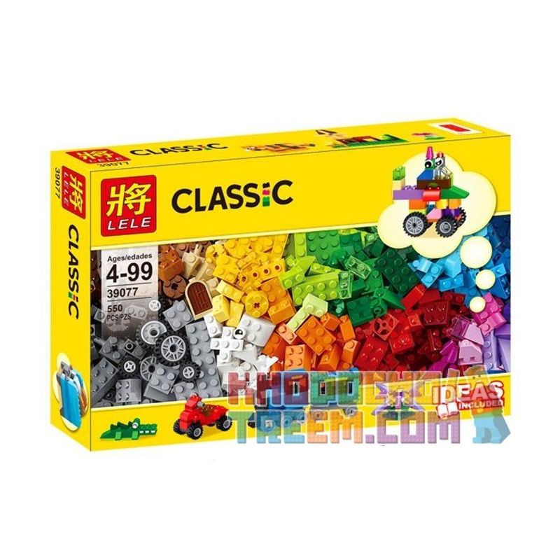 LELE 39077 LEPIN 42010 SHENG YUAN SY 963 SY963 Xếp hình kiểu Lego CLASSIC Medium Creative Brick Box Sáng Tạo Hộp Gạch Cỡ Vừa Hộp Giấy gồm 2 hộp nhỏ 550 khối