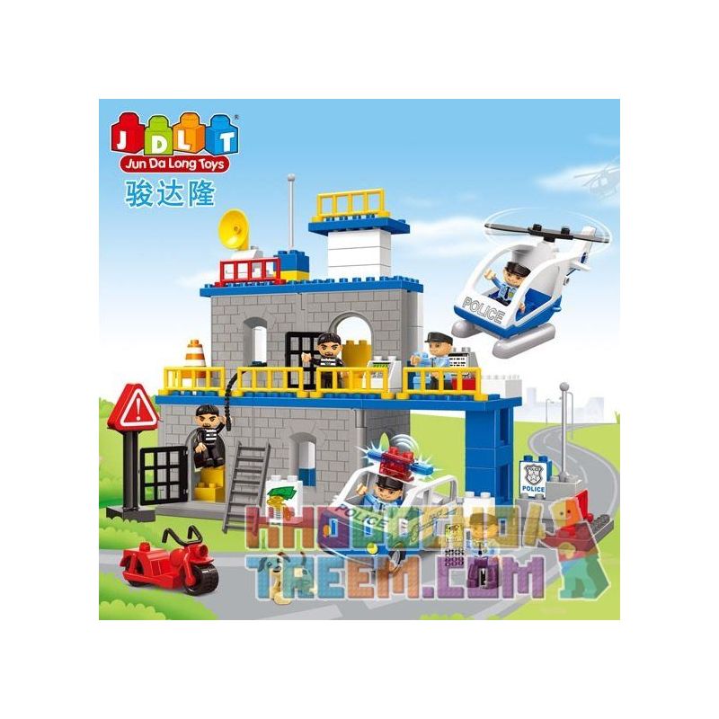 JUN DA LONG TOYS JDLT 5136A Xếp hình kiểu    Defeating Fugitives Đánh Bại Kẻ Đào Tẩu 92 khối