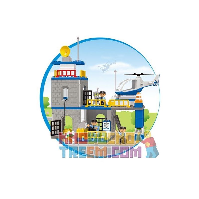 JUN DA LONG TOYS JDLT 5136A Xếp hình kiểu    Defeating Fugitives Đánh Bại Kẻ Đào Tẩu 92 khối