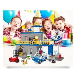 JUN DA LONG TOYS JDLT 5136A Xếp hình kiểu    Defeating Fugitives Đánh Bại Kẻ Đào Tẩu 92 khối