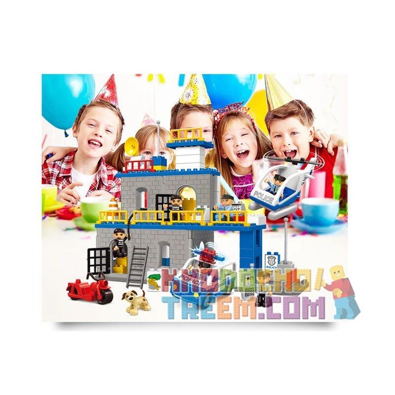 JUN DA LONG TOYS JDLT 5136A Xếp hình kiểu    Defeating Fugitives Đánh Bại Kẻ Đào Tẩu 92 khối