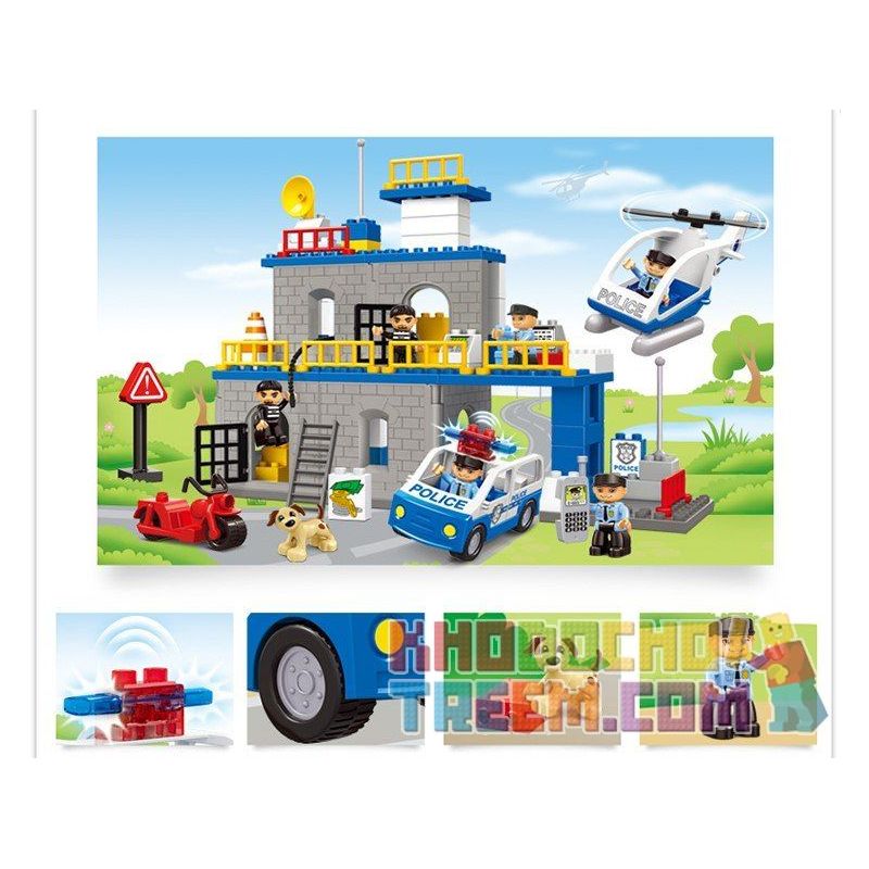 JUN DA LONG TOYS JDLT 5136A Xếp hình kiểu    Defeating Fugitives Đánh Bại Kẻ Đào Tẩu 92 khối