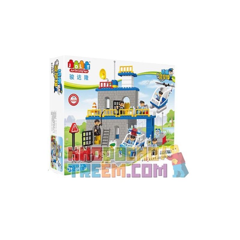 JUN DA LONG TOYS JDLT 5136A Xếp hình kiểu    Defeating Fugitives Đánh Bại Kẻ Đào Tẩu 92 khối