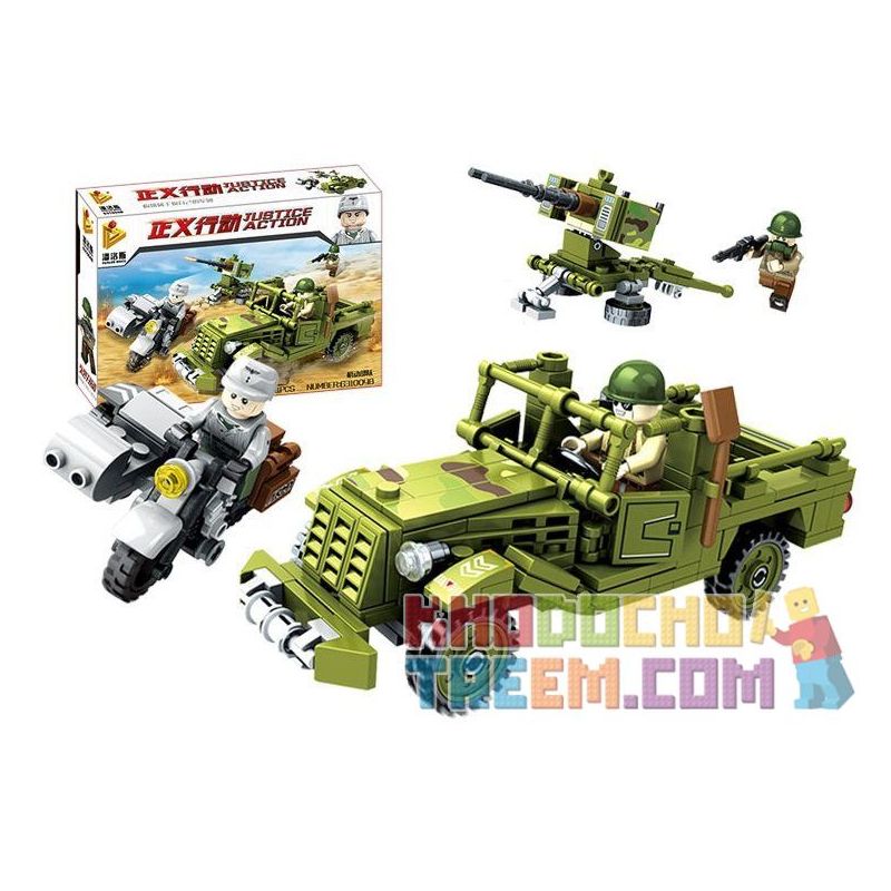 PanlosBrick 631004A 631004B 631004C 631004D Panlos Brick 631004A 631004B 631004C 631004D non  ĐỘI XE CHIẾN ĐẤU QUÂN SỰ 4 TRRONG 1 bộ đồ chơi xếp lắp ráp ghép mô hình Justice Action Thi Hành Công Lý 1423 khối