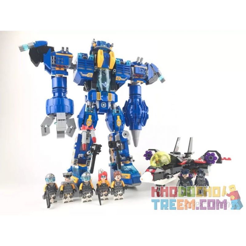 Enlighten 2722 Qman 2722 non  SIÊU NGƯỜI MÁY MECHA POSEIDON bộ đồ chơi xếp lắp ráp ghép mô hình The High-Tech Era Kỷ Nguyên Công Nghệ Cao 1351 khối