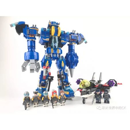 Enlighten 2722 Qman 2722 non  SIÊU NGƯỜI MÁY MECHA POSEIDON bộ đồ chơi xếp lắp ráp ghép mô hình The High-Tech Era Kỷ Nguyên Công Nghệ Cao 1351 khối
