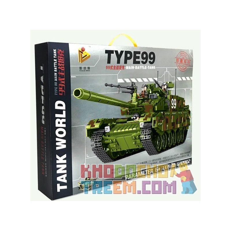 PanlosBrick 632002 Panlos Brick 632002 non  ĐỘI XE TĂNG TẤN CÔNG bộ đồ chơi xếp lắp ráp ghép mô hình Creator TYPE99 MAIN BATTLE TANK Sáng Tạo 1339 khối