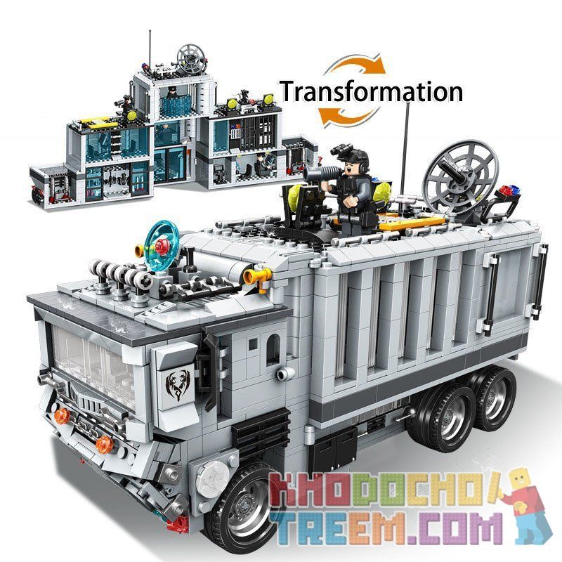 PanlosBrick 635016 Panlos Brick 635016 non  XE CHỈ HUY LƯU ĐỘNG bộ đồ chơi xếp lắp ráp ghép mô hình Gun Strike GUNSTRIKE Đấu Súng 1628 khối