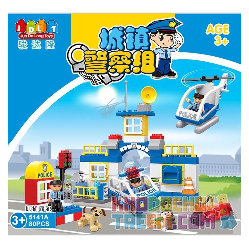 JUN DA LONG TOYS JDLT 5141A Xếp hình kiểu    Polices Arresting Robber Đội Bắt Cướp 80 khối JUN DA LONG TOYS JDLT 5141A Xếp hình kiểu    Polices Arresting Robber Đội Bắt Cướp 80 khối