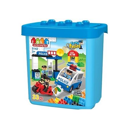 JUN DA LONG TOYS JDLT 5142A Xếp hình kiểu    Pursuing Robber Race Cuộc Chạy Đua Truy Lùng Tên Cướp 33 khối