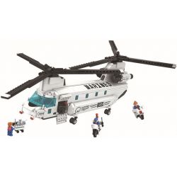 Winner 8031 Xếp hình kiểu Lego Thunder Air Force CH-47 Helicopter Thunder Air Force Slavery Máy Bay Quân Sự Marines 830 khối