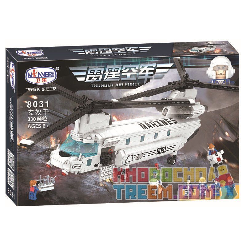 Winner 8031 non  MÁY BAY QUÂN SỰ MARINES bộ đồ chơi xếp lắp ráp ghép mô hình Thunder Air Force THUNDER AIR FORCE CH-47 HELICOPTER Không Quân Sấm Sét 830 khối Winner 8031 non  MÁY BAY QUÂN SỰ MARINES bộ đồ chơi xếp lắp ráp ghép mô hình Thunder Air Force THUNDER AIR FORCE CH-47 HELICOPTER Không Quân Sấm Sét 830 khối