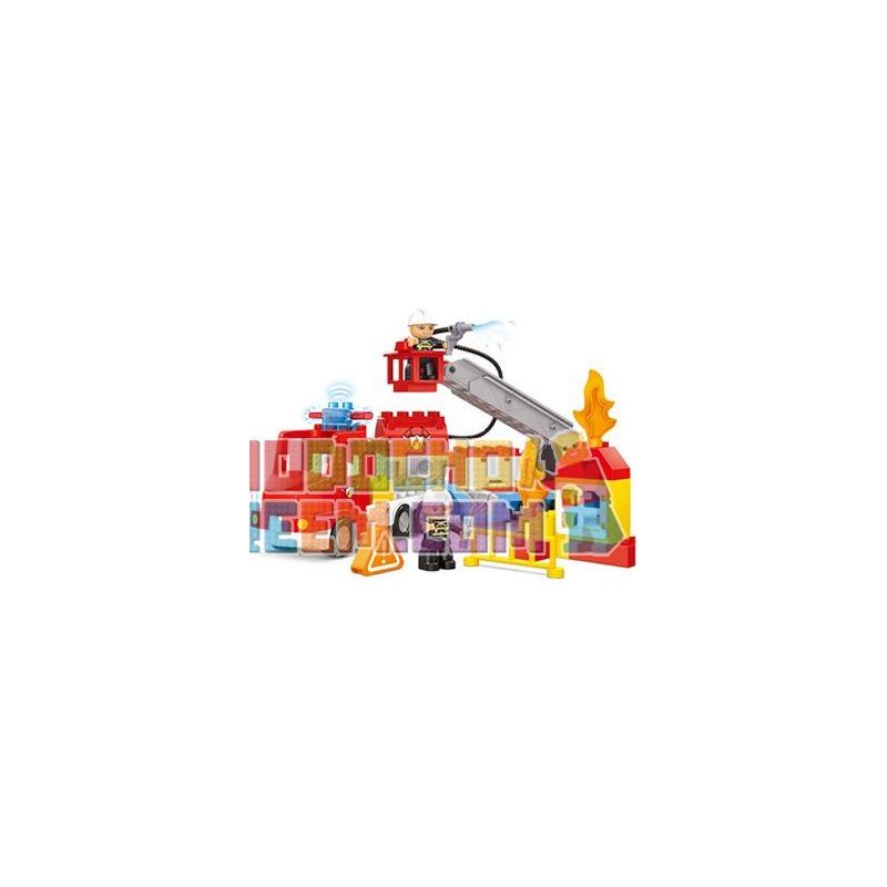 JUN DA LONG TOYS JDLT 5152A Xếp hình kiểu    Dangerous Firefighting Cuộc Chữa Cháy Hiểm Nguy 36 khối